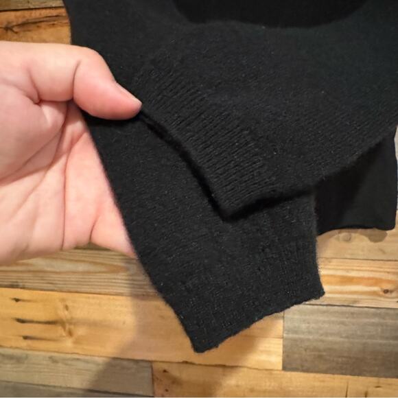 Ash Studio Paris Cashmere And Silk Skirted Crew Neck Sweater Black Sz S Minimal - Picture 4 of 11